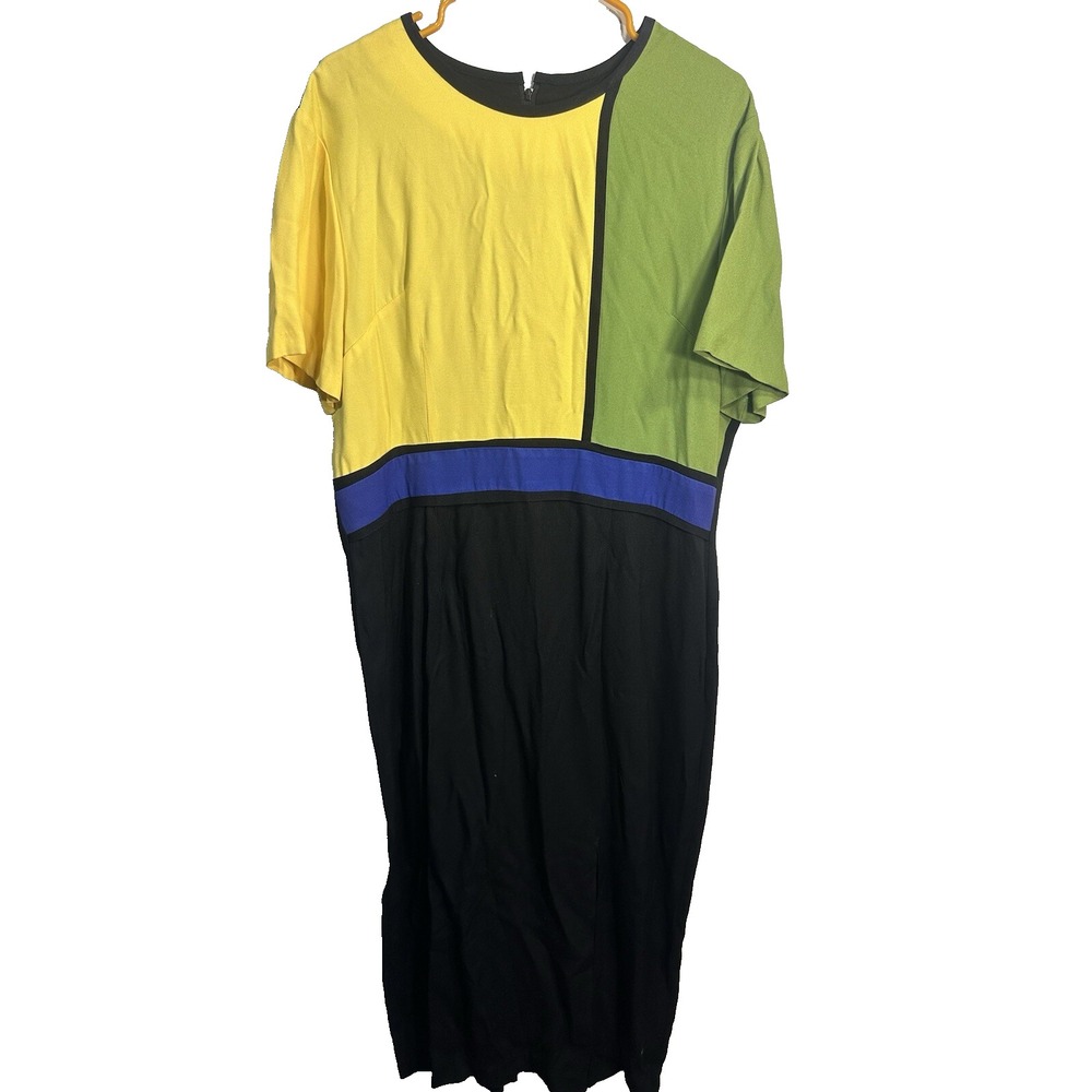 betsys things womens vintage short sleeve shirt dress long size 18 plus‎